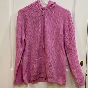 Enzo Mantovani hooded pink Cashmere Sweater